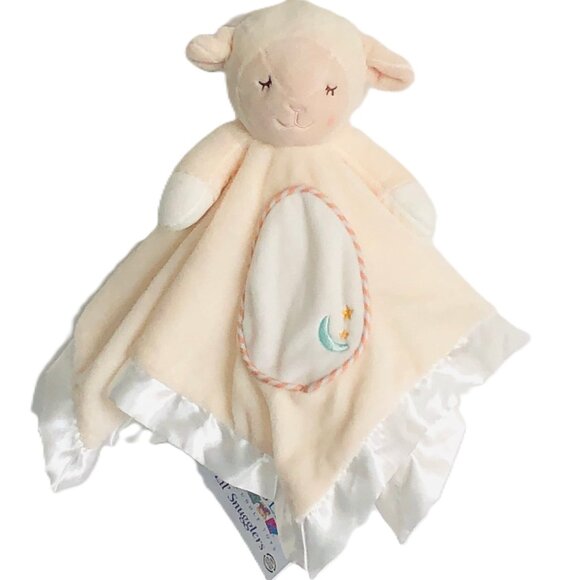 New w/ Tag Douglas Baby Lil Snuggler Cream Lamb  Security Blanket Lovey - Picture 1 of 10